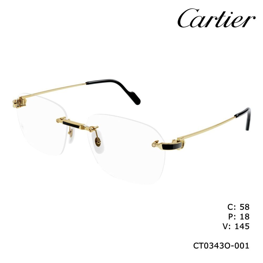 Cartier CT0343o-001 Eyeglasses Gold PremièRe De Metal